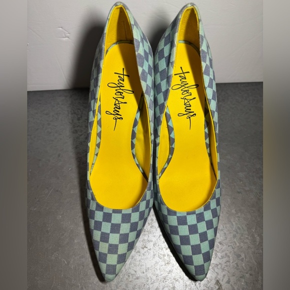 Taylor Says ‘YES’ High Heels Checkered Print Women’s size 8M - Picture 2 of 12